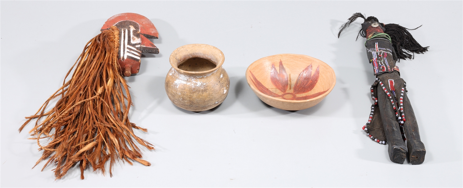 Group of four African pottery and 304253