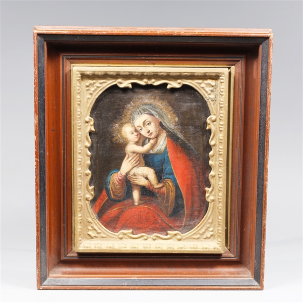 Oil on canvas, antique, Madonna