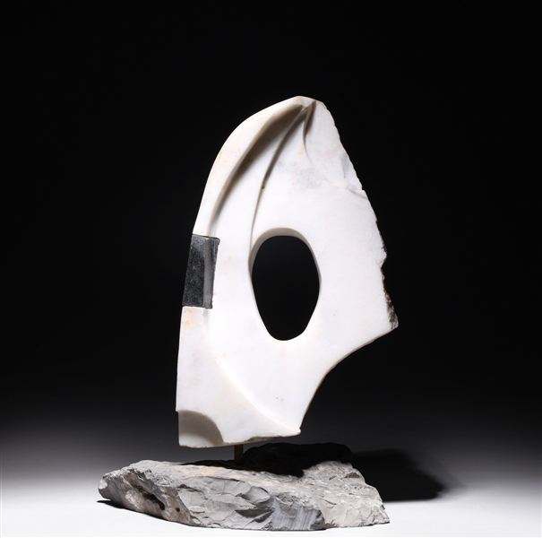 Contemporary abstract marble sculpture;