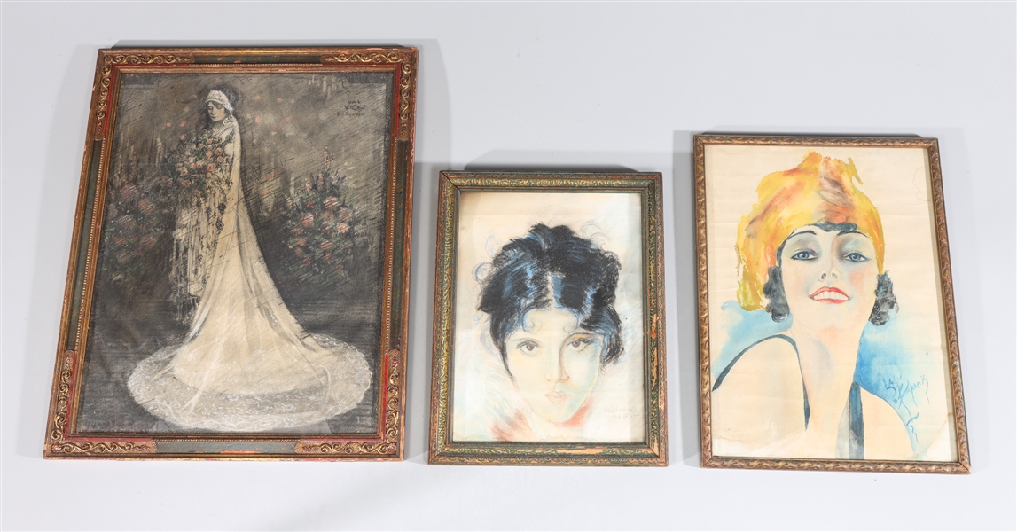 Group of three antique, early 20th