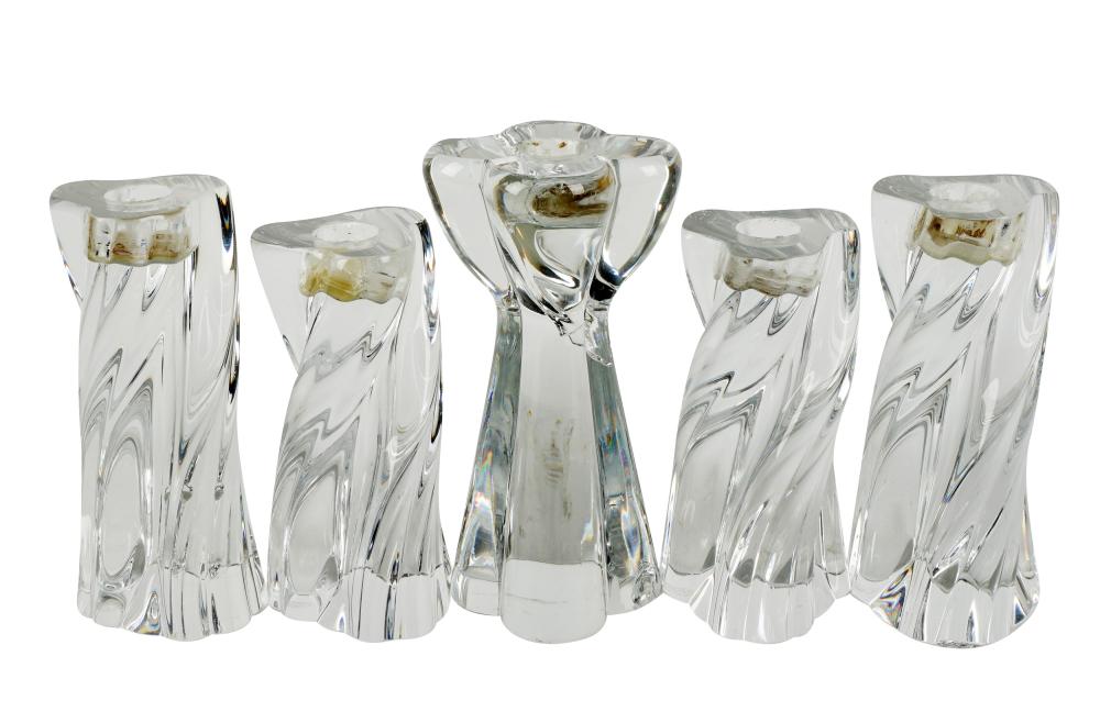 GROUP OF FIVE BACCARAT CRYSTAL