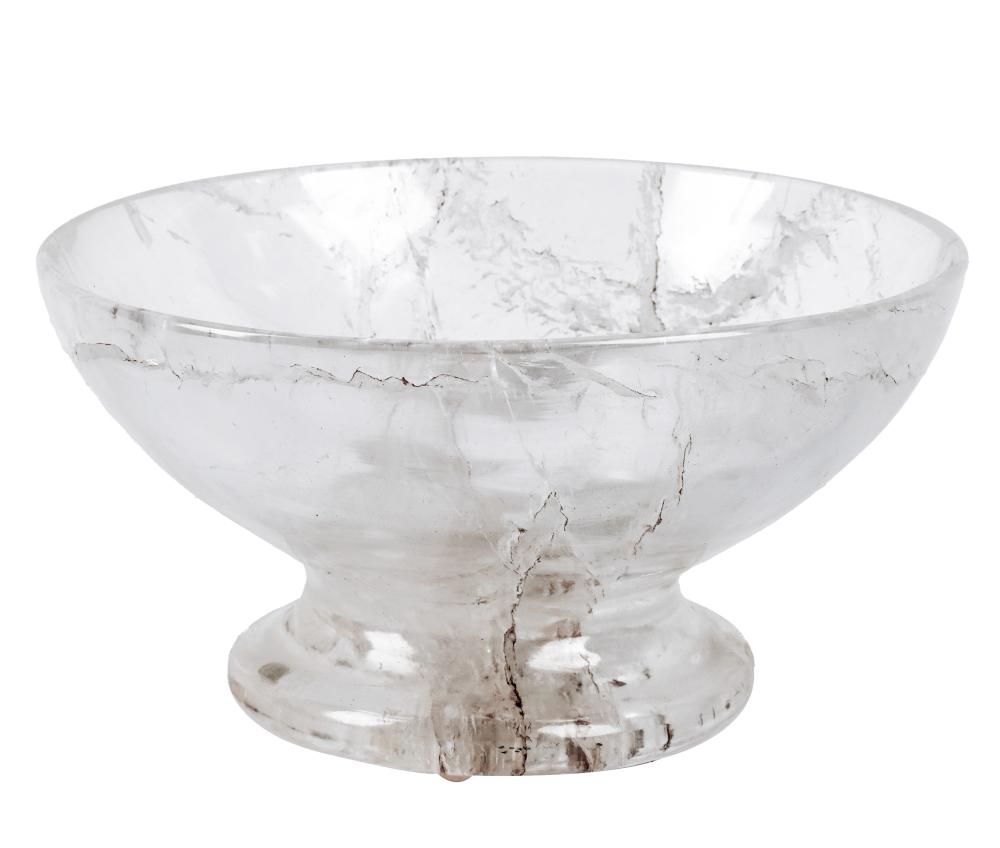 ROCK CRYSTAL FOOTED BOWLRock Crystal