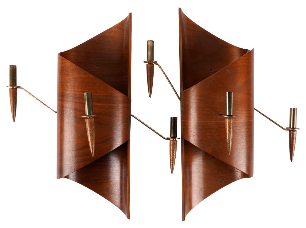 PAIR OF MID-CENTURY MODERN WALL