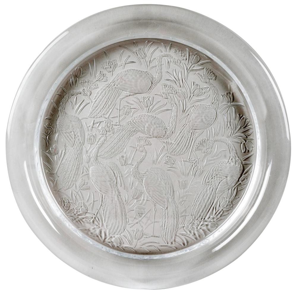 LALIQUE GLASS CHARGERLalique Glass Charger,