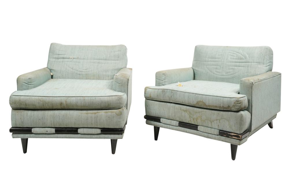 PAIR OF MID CENTURY UPHOLSTERED 3043f4