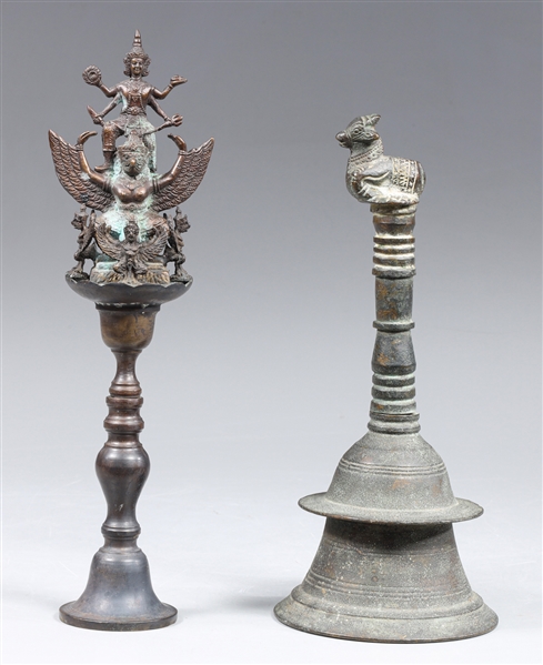 Group of two antique Indian bronze