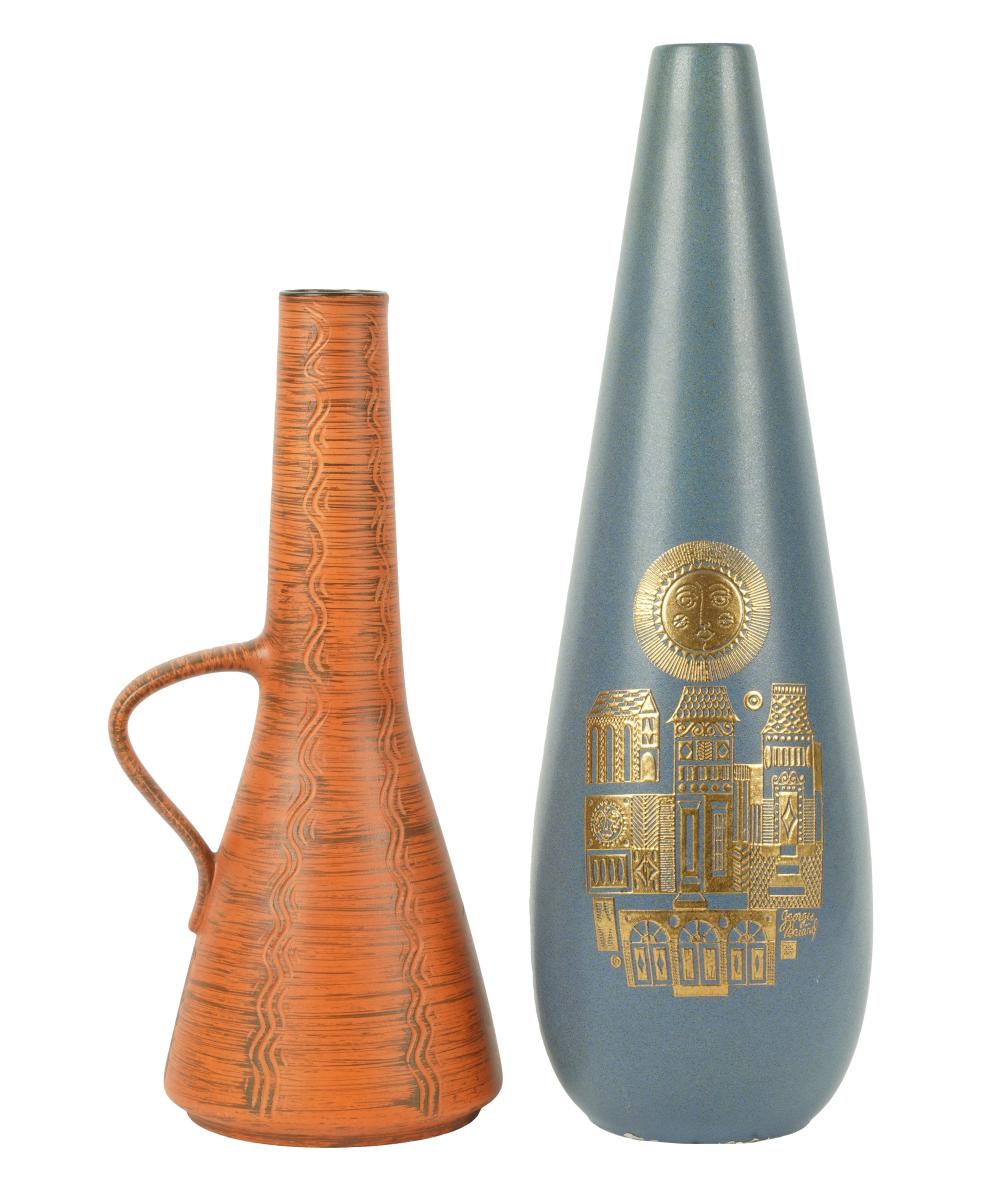 TWO MID CENTURY MODERN POTTERY 30448e