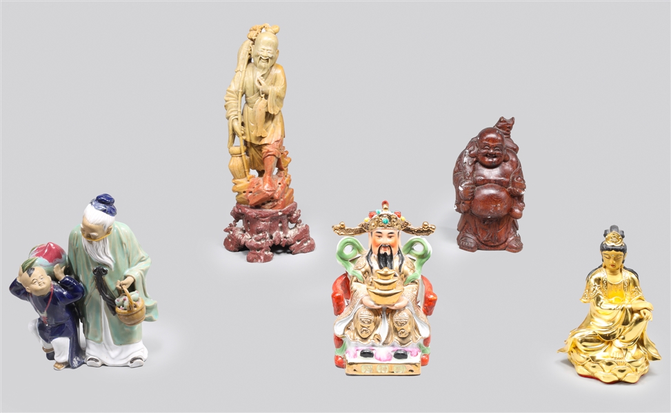 Group of five Chinese carved figures 30449c