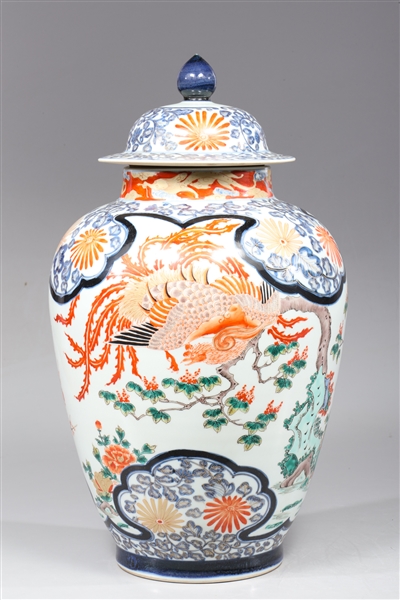 Chinese ceramic phoenix motif covered 3044b0