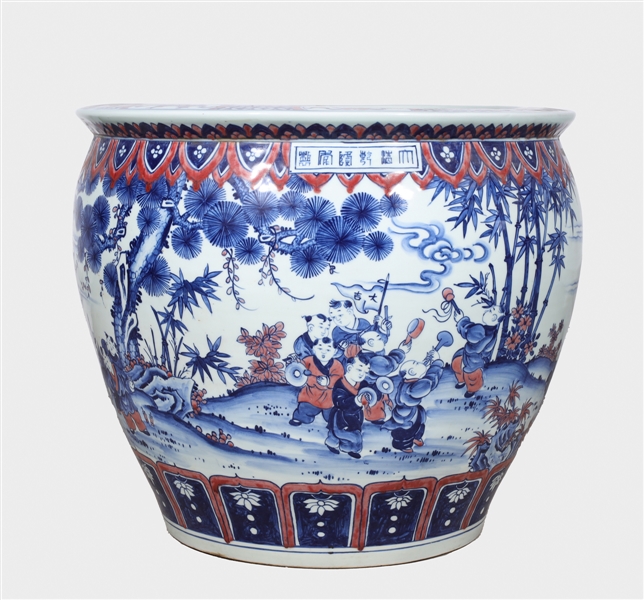 Large Chinese ceramic fishbowl 3044c6