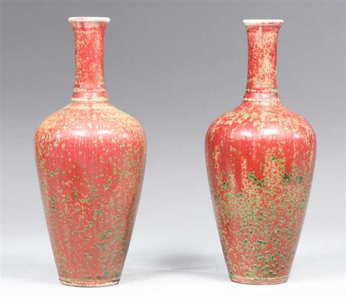 Pair of Chinese ceramic speckled 3044ce
