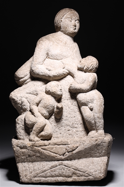 Chinese stone carving of mother 3044e8