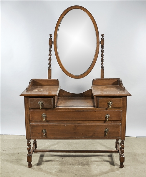 Vintage English-style vanity desk; with