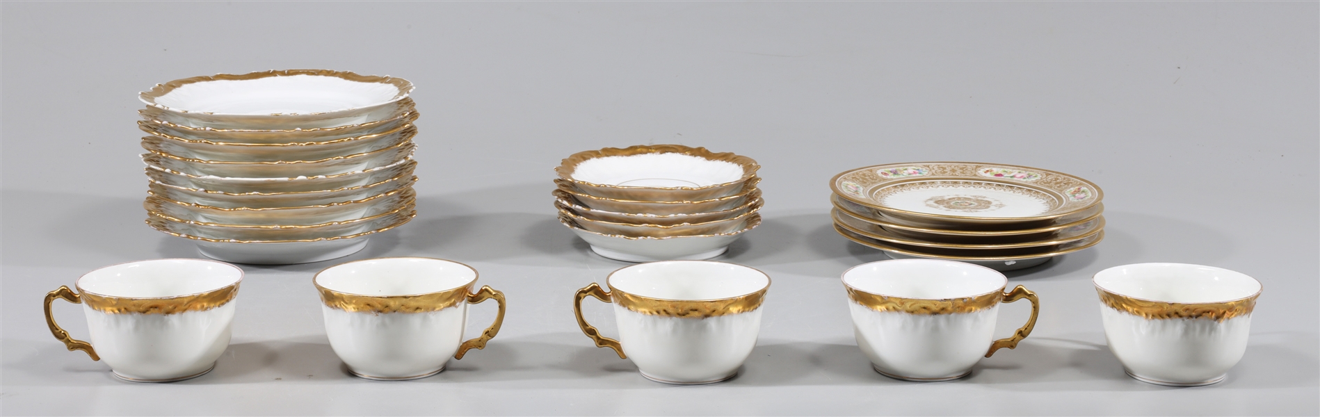 Group of twenty three antique Limoges