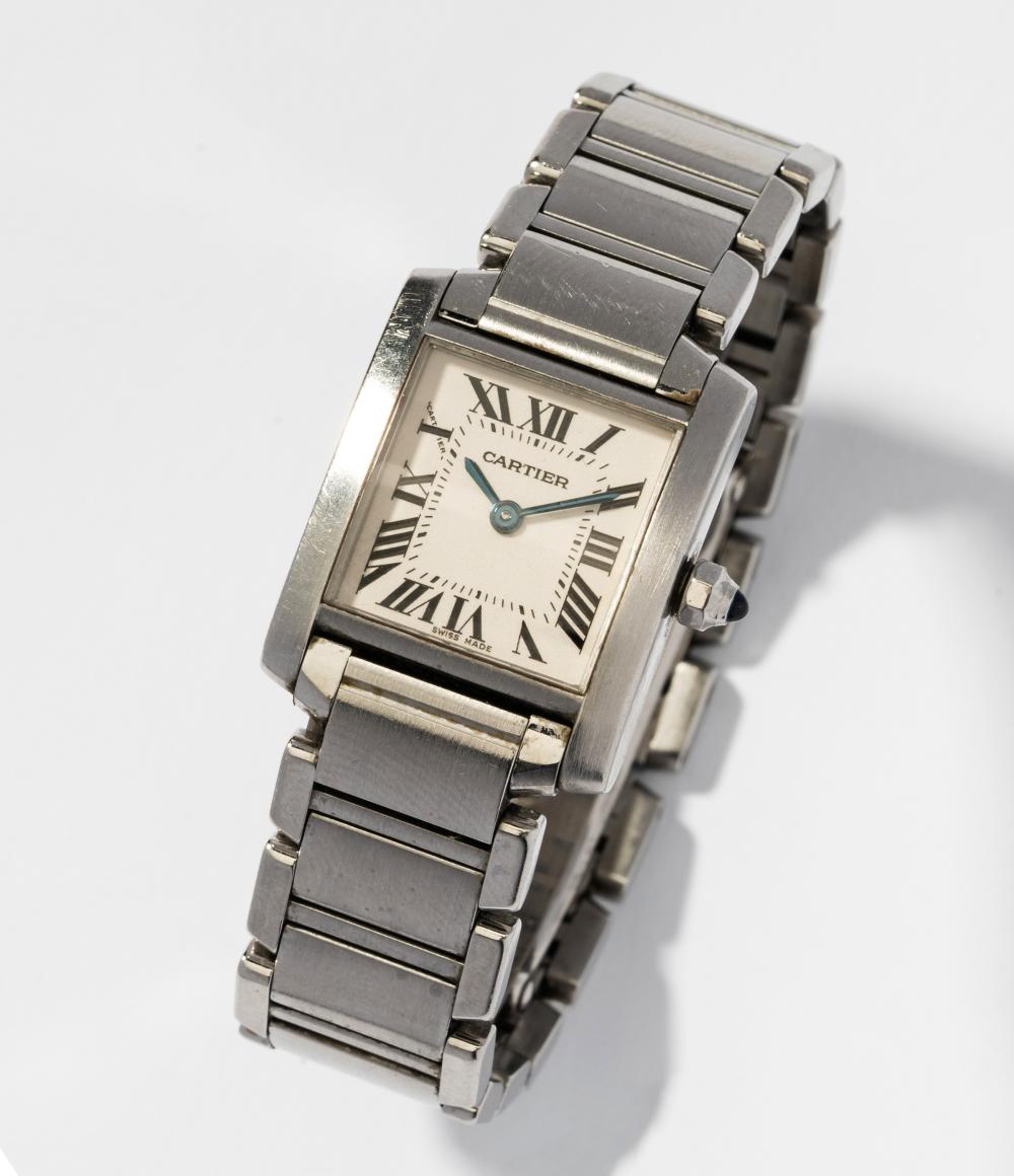 CARTIER SMALL STAINLESS STEEL TANK 3045a5