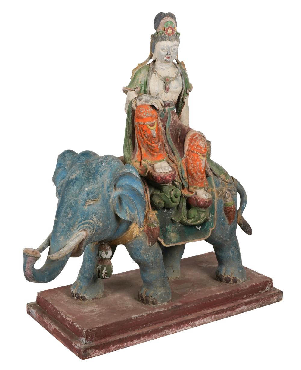 SOUTHEAST ASIAN CARVED AND POLYCHROME-PAINTED