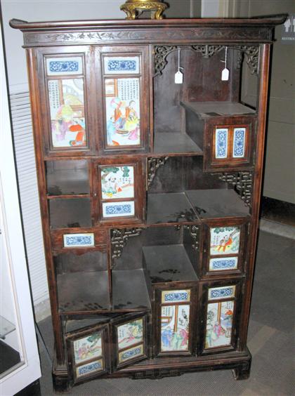 Chinese softwood porcelain insert display