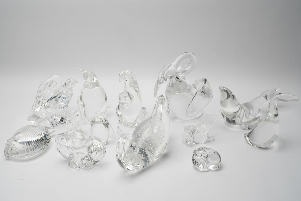 COLLECTION OF STEUBEN GLASS ANIMAL FIGURESCollection