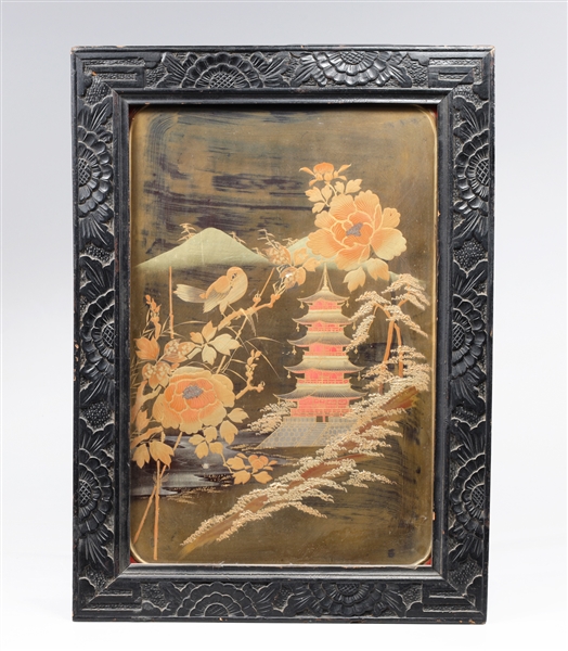 Antique Japanese brass plaque in 304654