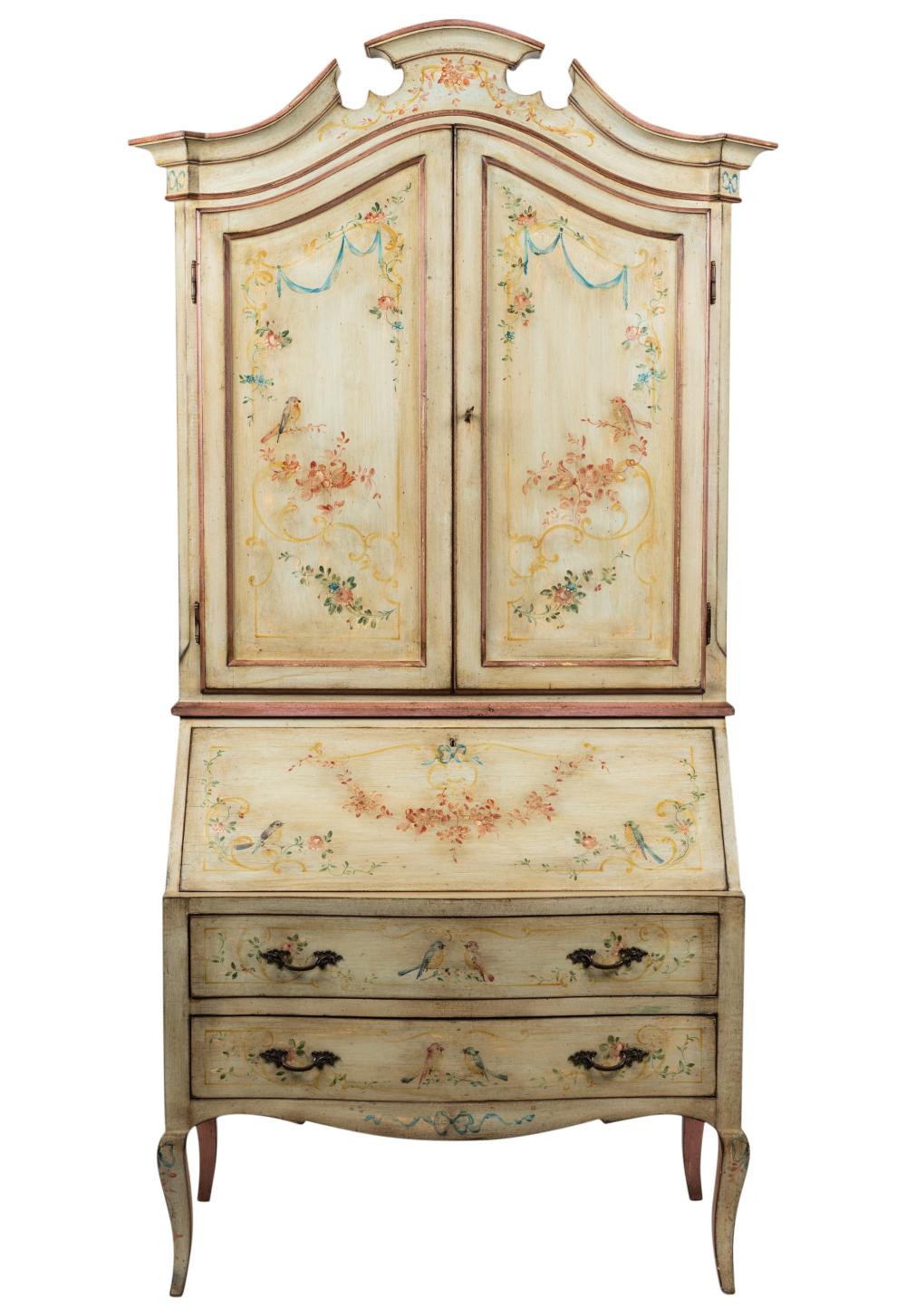 ITALIAN BAROQUE STYLE PAINTED SECRETARYItalian 30468a