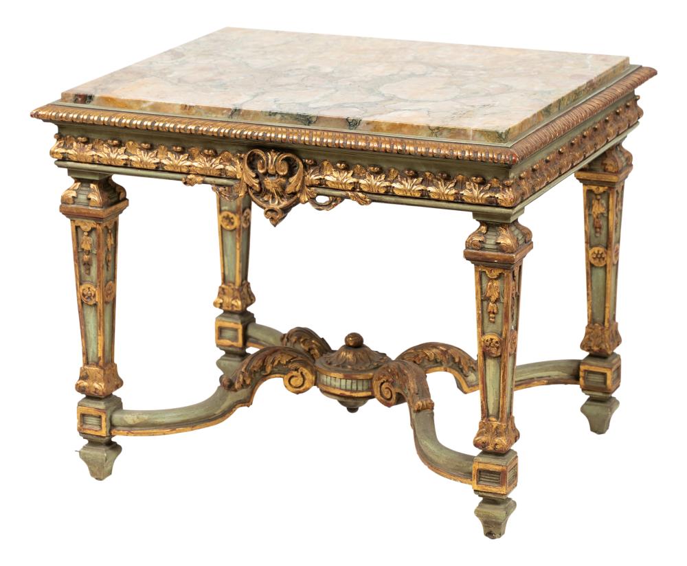LOUIS XIV-STYLE PAINTED AND GILT