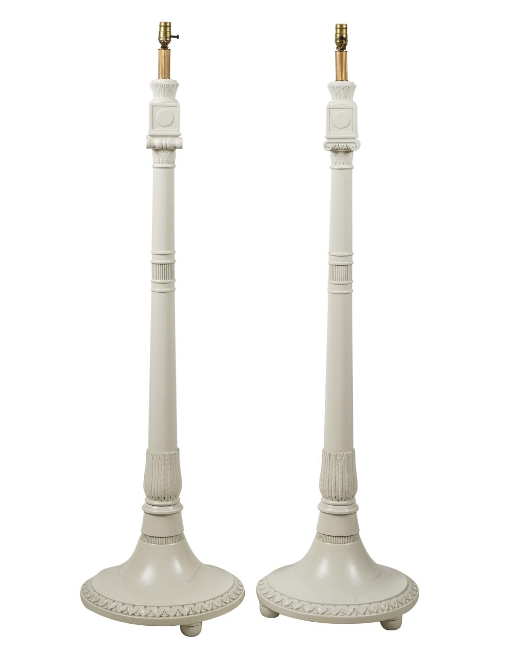 PAIR OF CARVED AND WHITE PAINTED 304696