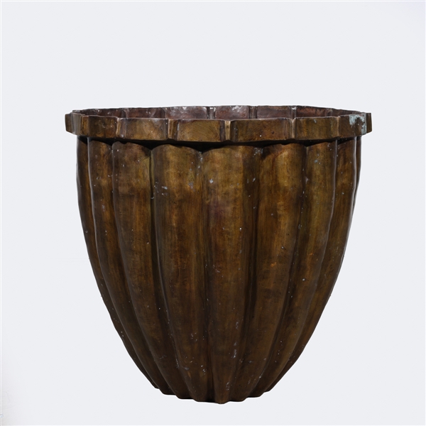 Large Chinese metal vessel; overall