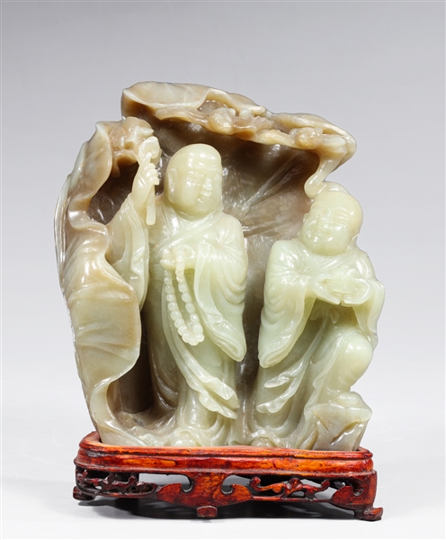 Carved Chinese hardstone grouping;
