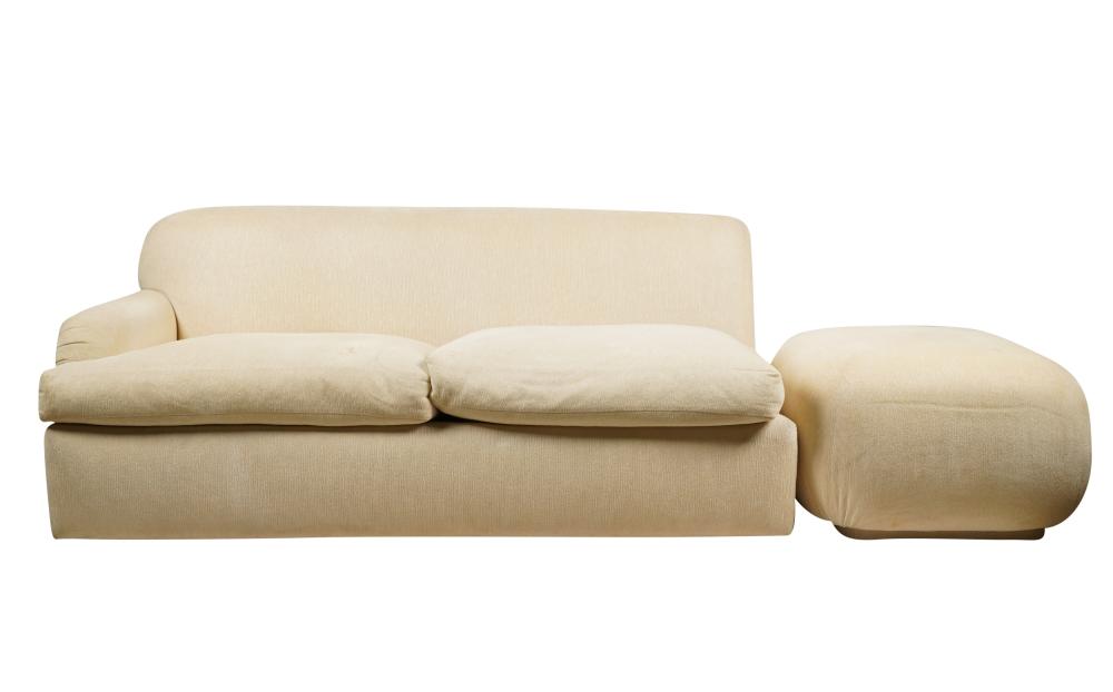 A RUDIN SINGLE ARM SOFA AND OTTOMANA  3046f3