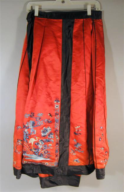 Three Chinese silk aprons late 4d3e6