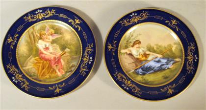 Pair of Berlin porcelain jeweled  4d7d9