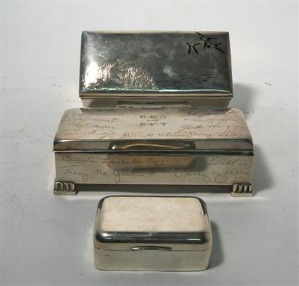 Two sterling silver cigarette boxes 4d807