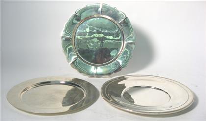 Three sterling silver trays   