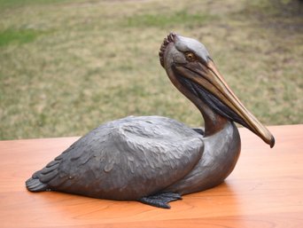 A cold painted bronze pelican  30712d