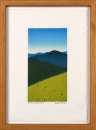 A Sabra Field woodblock print, signed