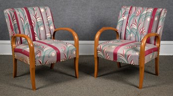 A pair of mid-century armchairs