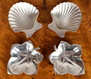 A pair of vintage shell shaped