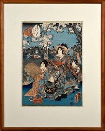 Antique Kunisada II Japanese woodblock 30724c