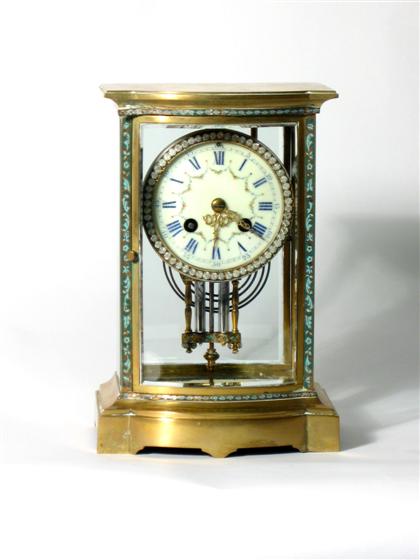 French brass and glass mantle clock 4d83b