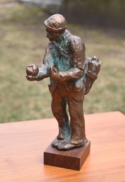 A vintage bronze statue of male 307268