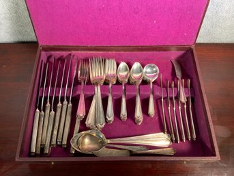 A vintage Alvin signed sterling flatware