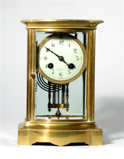 French brass and glass mantle clock 4d83e