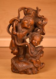 A small vintage Chinese boxwood