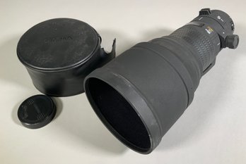 A Sigma 300mm F2.8 prime lens with rear