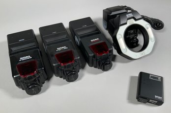 Five assembled Sigma hot shoe external