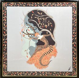 A vintage ca 1982 framed Erte 307308