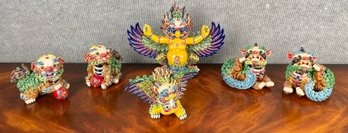 A group of six signed Asian ceramic 30734a
