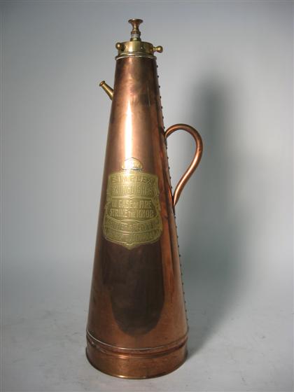 Simplex copper and brass fire extinguisher