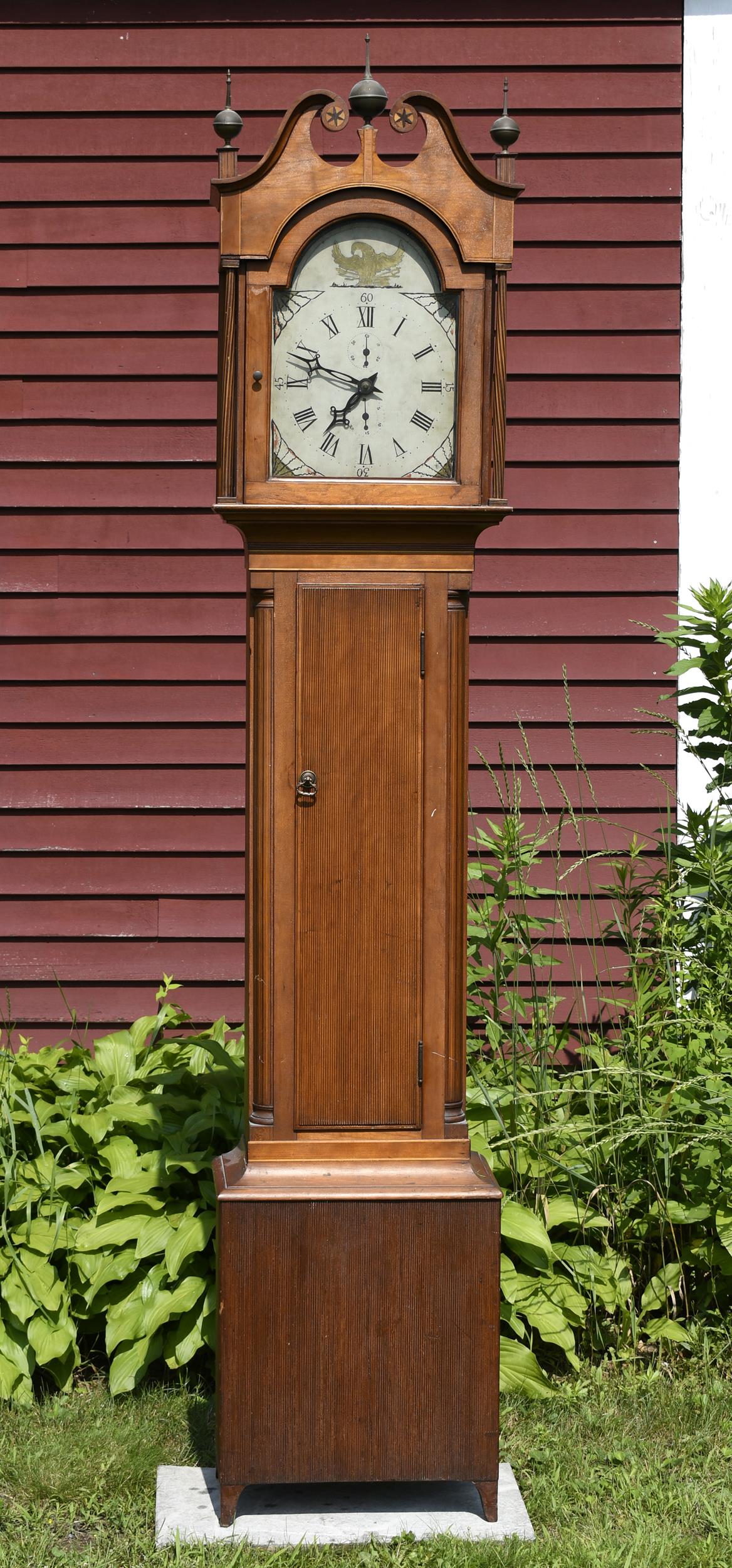 FEDERAL VT CHERRY GRANDFATHER CLOCK  3073b1