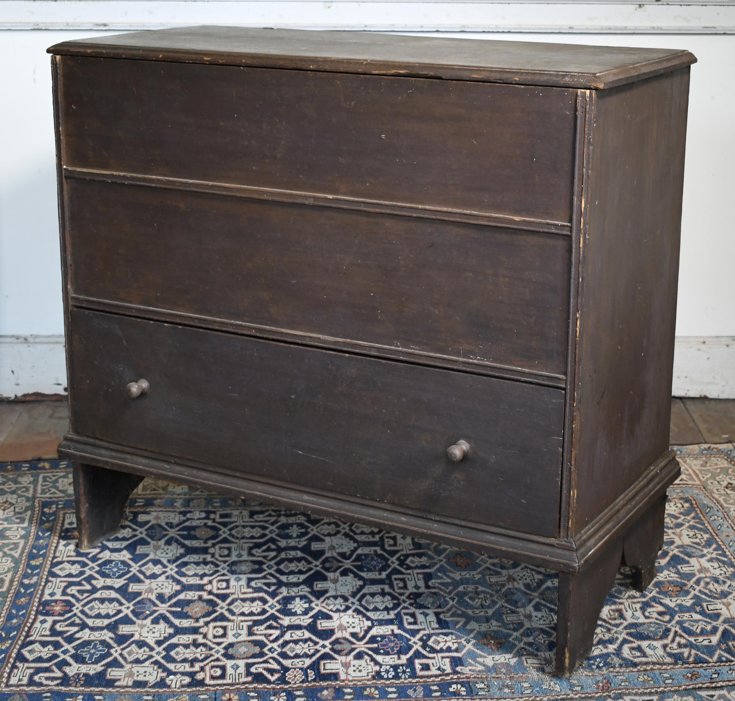 18TH C NEW ENGLAND BLANKET CHEST  3073ae